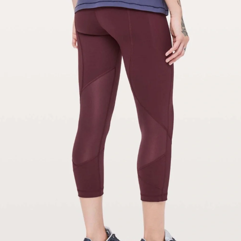 Lululemon Athletica Pace Rival Crop Leggings 22” size 4 Dark Adobe W6BAVS